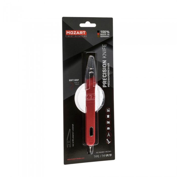 Mozart Knife for Leather with Awl, Easy Open (blister)